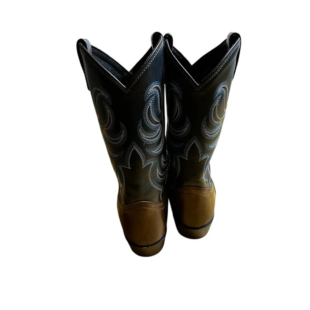 Cody James Two-Tone Embroidered Western Boot Boys Size‎ 5D Style 41477 Brown